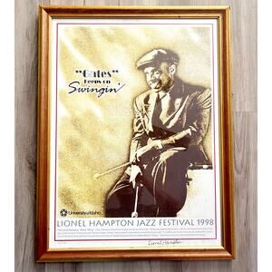 Vintage 1990 Lionel Hampton Jazz Fest 1990 Idaho University Signed Poster 15/150